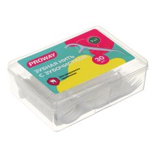Зубочистки пластиковые с зубной нитью, 30 шт. PROWAY